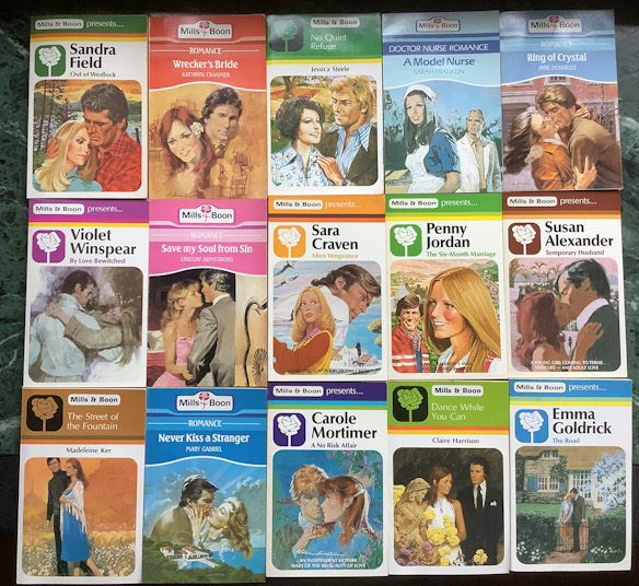 1980s Mills & Boon books. Most are Australian 1st Edition Paperback books